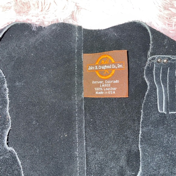 John R.Craighead Co, Inc. child’s western leather vest - Picture 7 of 8